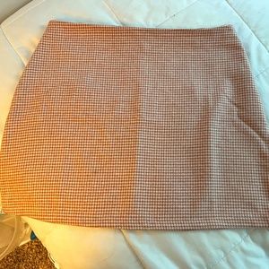 SHEIN Light Pink Houndstooth Skirt